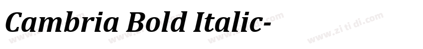 Cambria Bold Italic字体转换